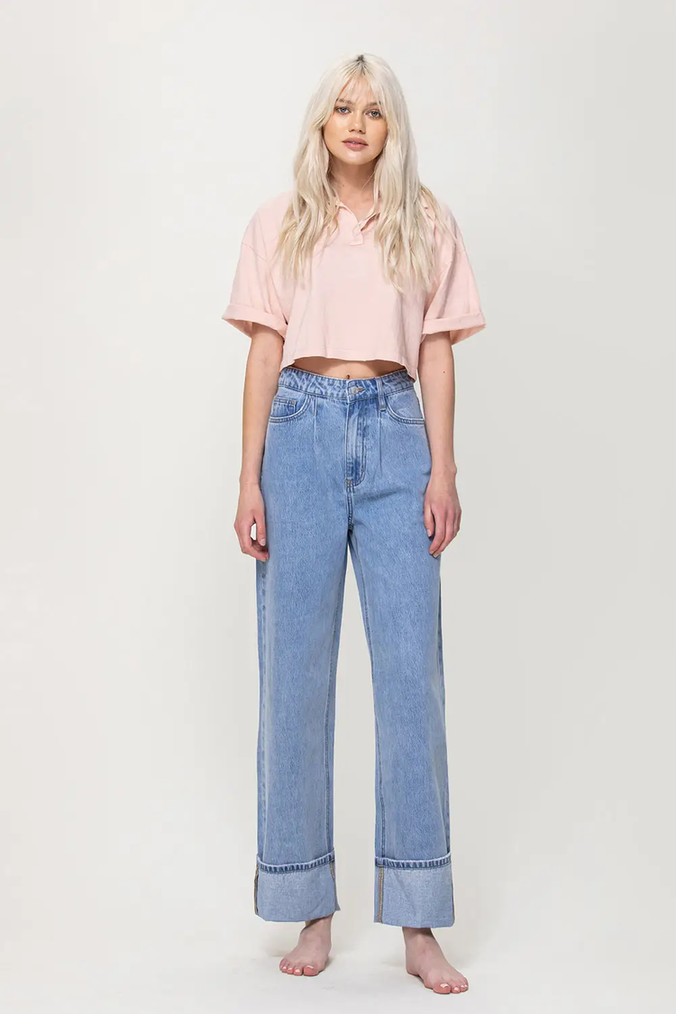 Lindsey 90's Vintage Sunfaded Loose Fit Jeans