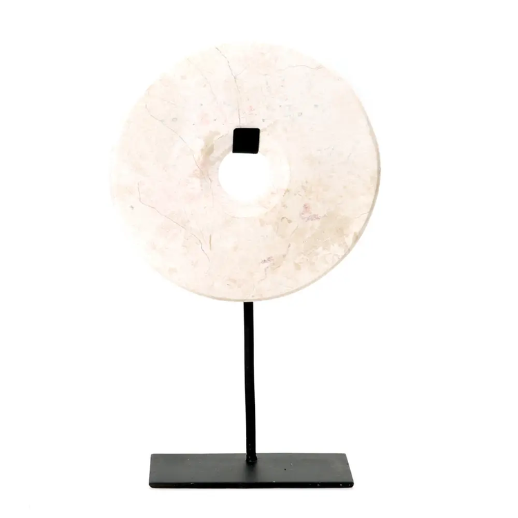 Marble Disc on Stand - L