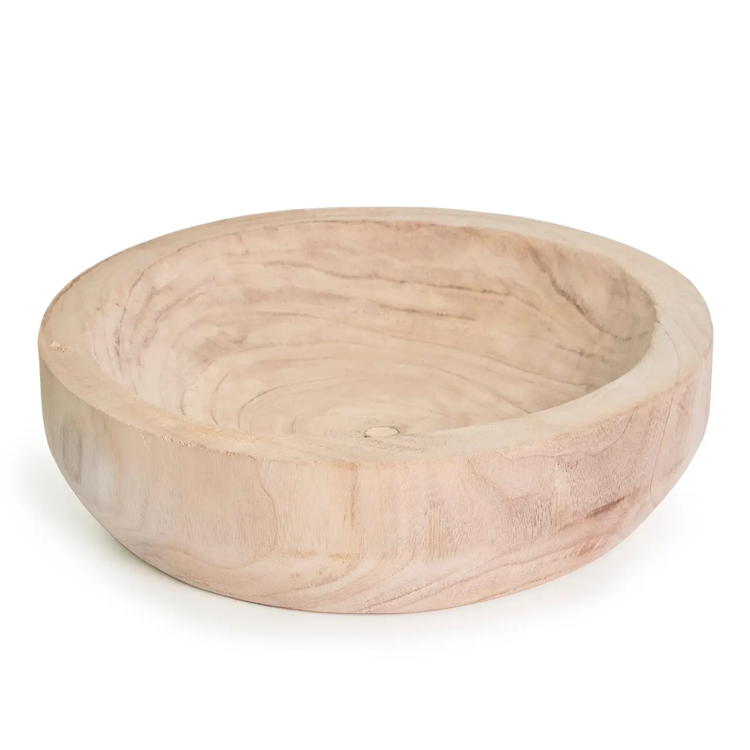 Paulownia Wood Large Round Bowl